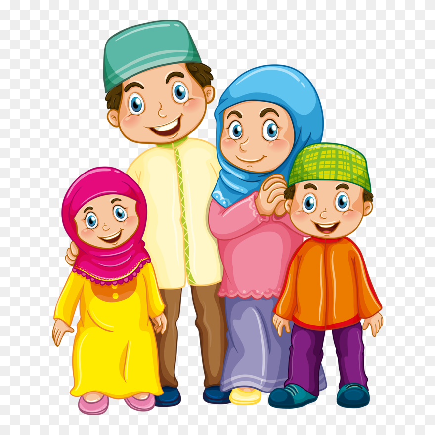 Muslim Family Clip Art - Muslim Family Clipart - Png Download