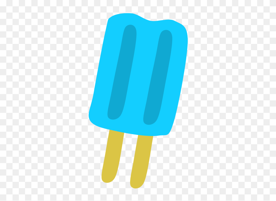 Blue Icecream On Stick Vector Drawing - Transparent Background Popsicle Clipart - Png Download