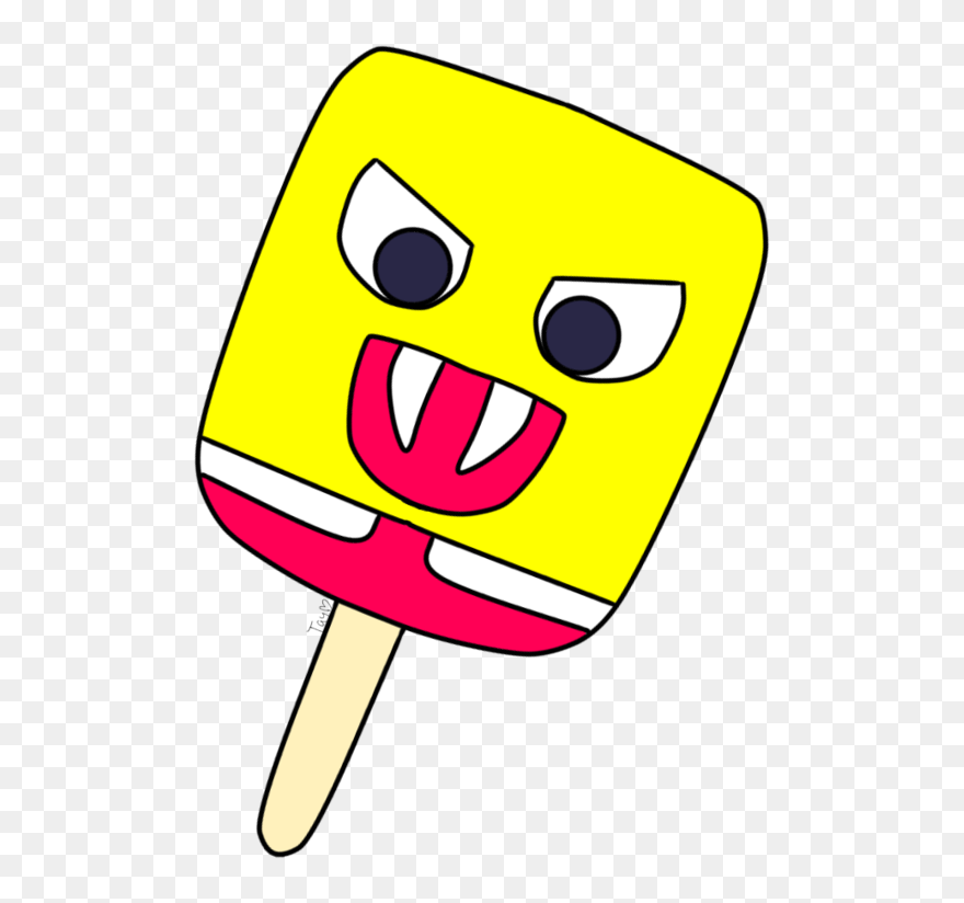 Evil Spongebob Popsicle By Taylorxxwolfie - Cartoon Clipart