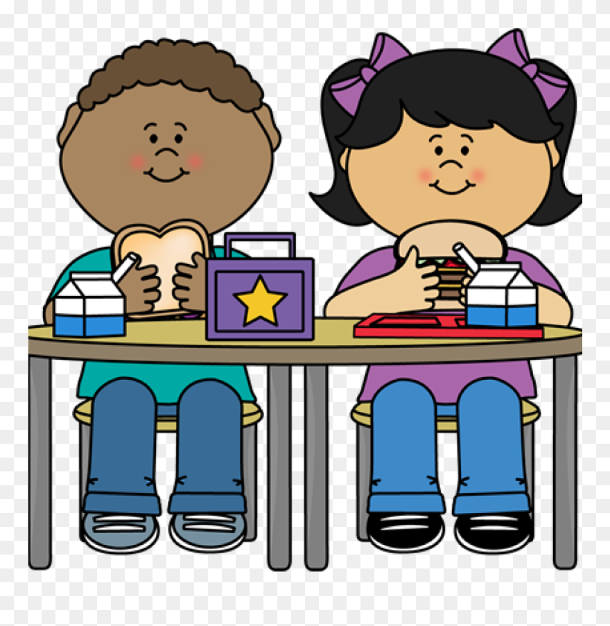 Friend Dinner Cliparts - Preschool Lunch Time Clipart - Png Download