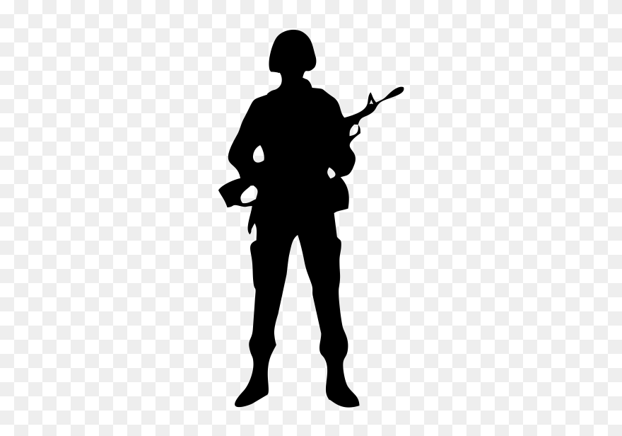 Soldier Silhouette Military Clip Art - Soldier Silhouette Free - Png Download