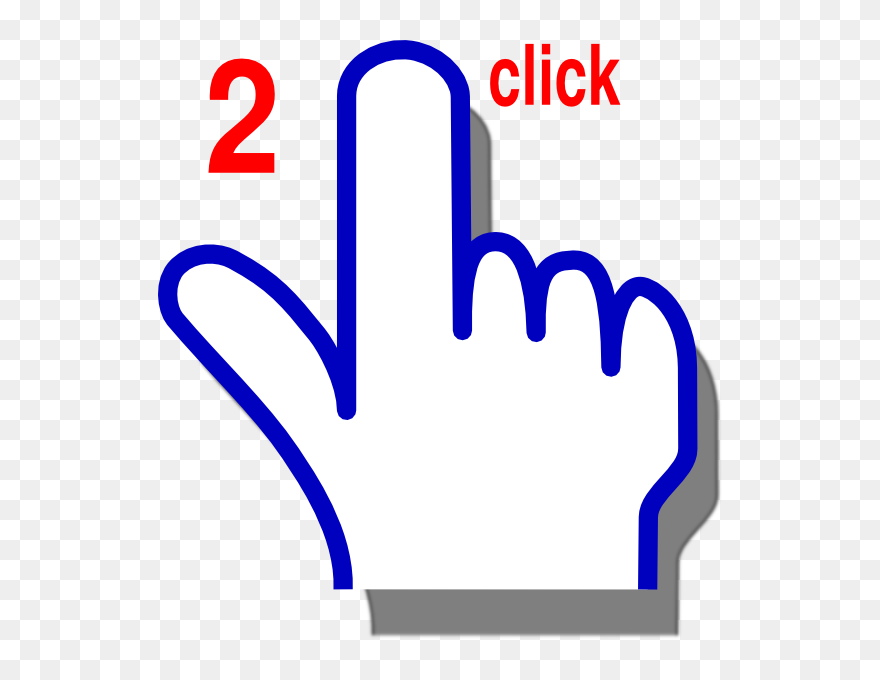 Finger Double Click Clip Art At Clker - Click Free Clip Art - Png Download