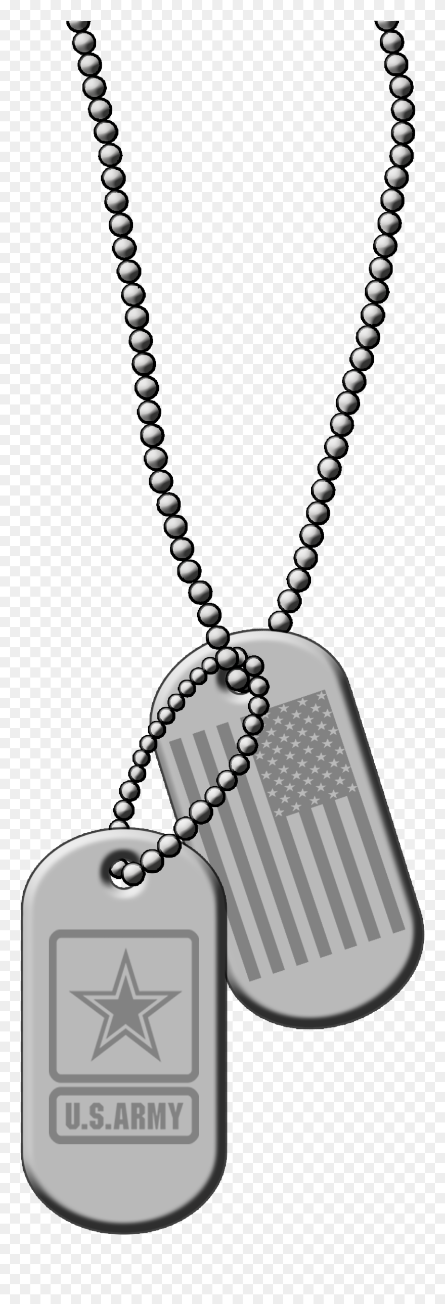 Clipart Dog Tags Military Banner Free Library Id Dog - Military Necklace Png Transparent Png