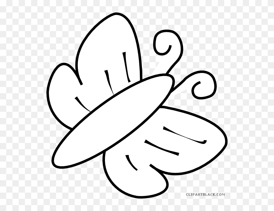 Butterfly Drawing Black And White - Black And White Butterflies Clip Art - Png Download