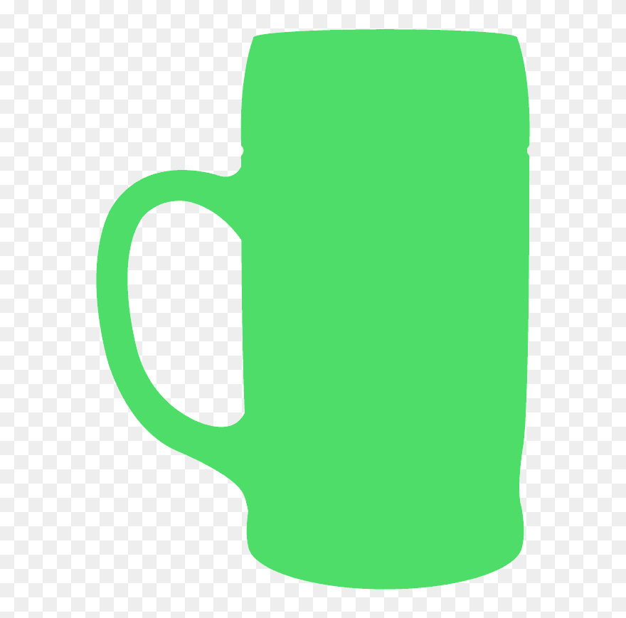 Transparent Beer Glasses Clip Art - Green Mug Clipart - Png Download