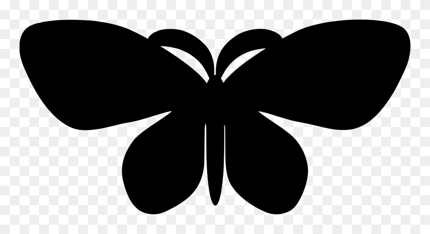 Transparent Butterfly Clip Art Black And White - Clip Art - Png Download