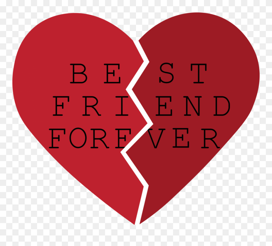 Banner Royalty Free Best Friends Heart Clipart - Heart Broken Best Friend - Png Download