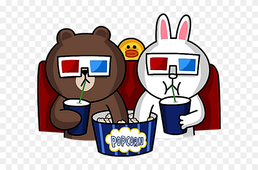 Brown Farm Sticker Bear Line Friends Clipart - Brown Cony Movie - Png Download