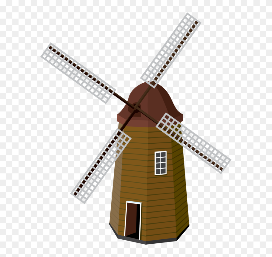 Windmill Public Domain Wind Turbine Pinwheel - Windmill Clipart Transparent Background - Png Download