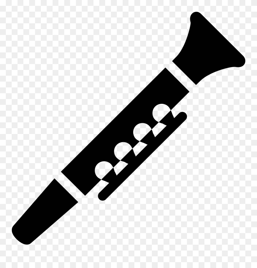 Clarinet Clipart Emoji - Flute Icon Png Transparent Png