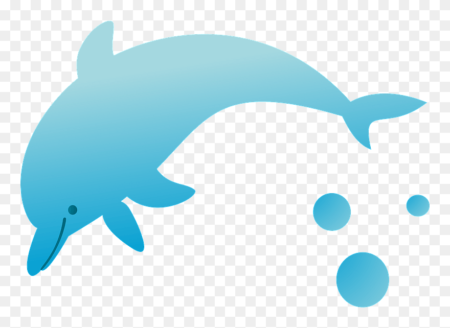 Dolphin Animal Clipart - 水色 の もの イラスト - Png Download