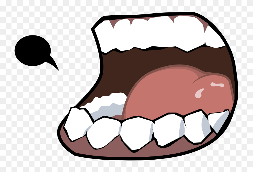 Mouth Eating Clip Art - Angry Cartoon Mouth Png Transparent Png