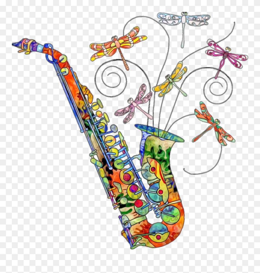 Happy Birthday Saxophone Player Clipart