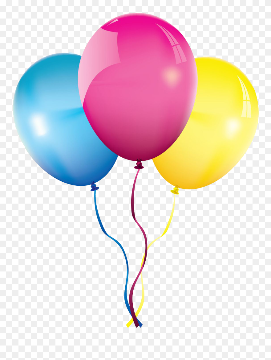 Birthday Balloons Clipart File Png Black And White - Transparent Background Balloon Png