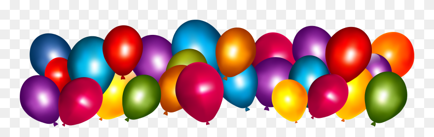 Balloon Confetti Party Birthday Clip Art - Transparent Background Colorful Balloons Png