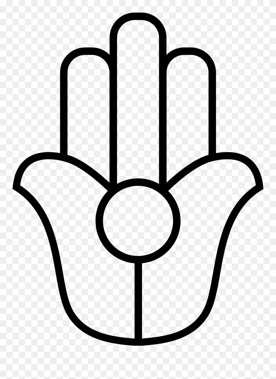 Hamsa Vector - Hand Of Fatima Simple Clipart