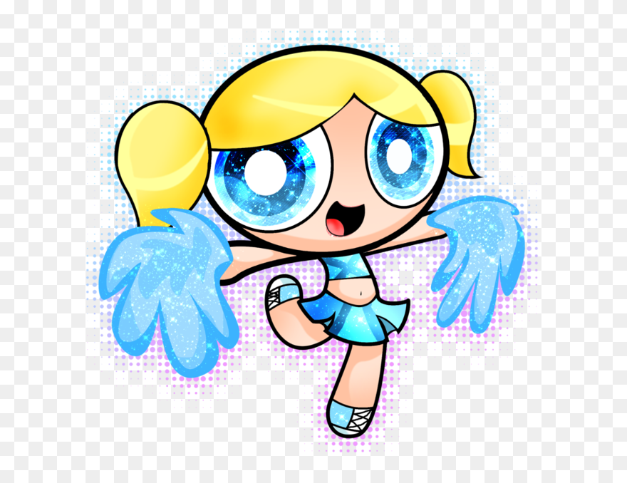 Football And Cheerleading Clipart Clipart Download - Powerpuff Girls Bubbles Cheerleader - Png Download