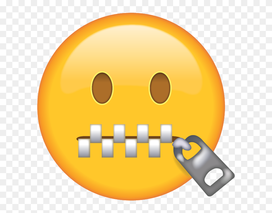 Zipper Mouth Png - Zipper Mouth Emoji Clipart