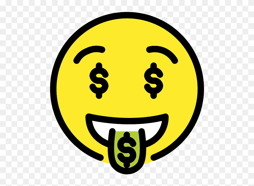 Money-mouth Face Emoji Clipart - Money - Png Download