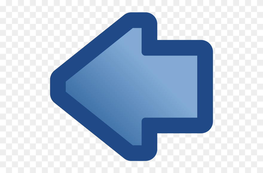 Orange Arrow Pointing Left Vector Clip Art - Left Arrow Transparent Png Blue
