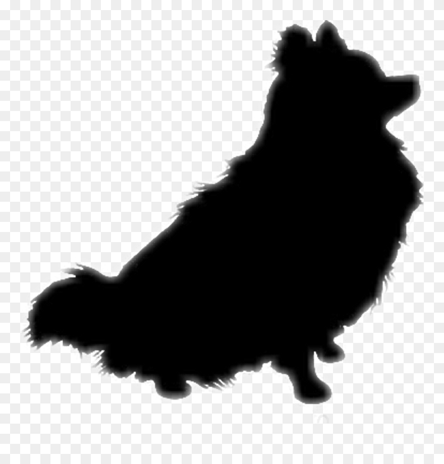Pomeranian Dog Clipart Clipart Pomeranian Silhouette - Transparent Pomeranian Clipart - Png Download