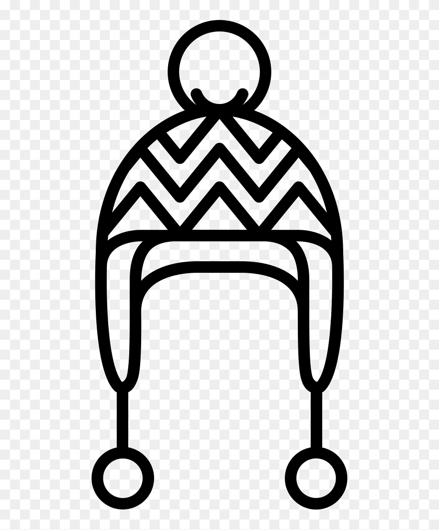 Knit Hat With Pom Pom - Winter Toque With Pom Pom Clip Art - Png Download