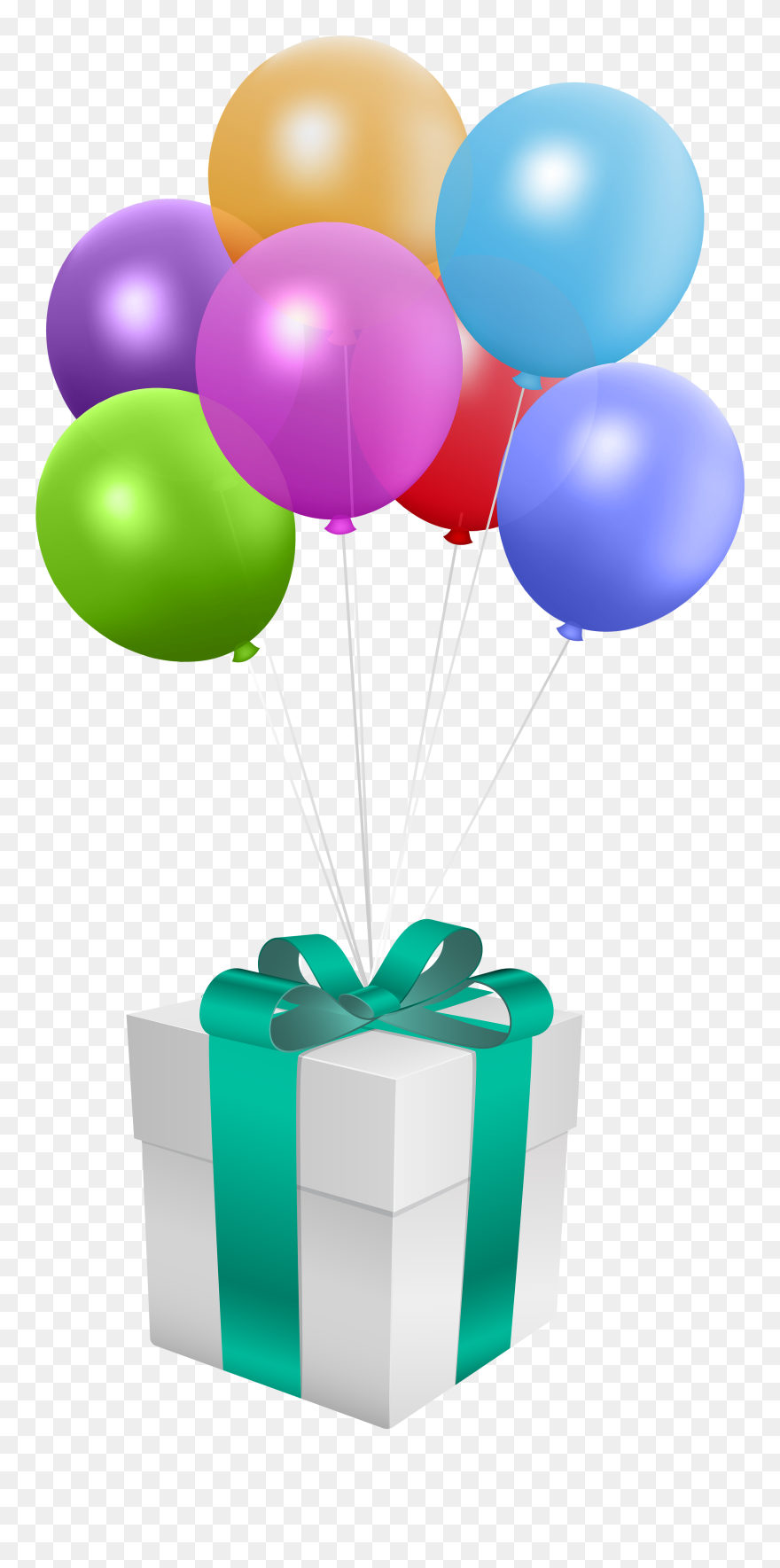 With Balloons Clip Art Image Gallery View - Gifts And Balloons Png Transparent Png
