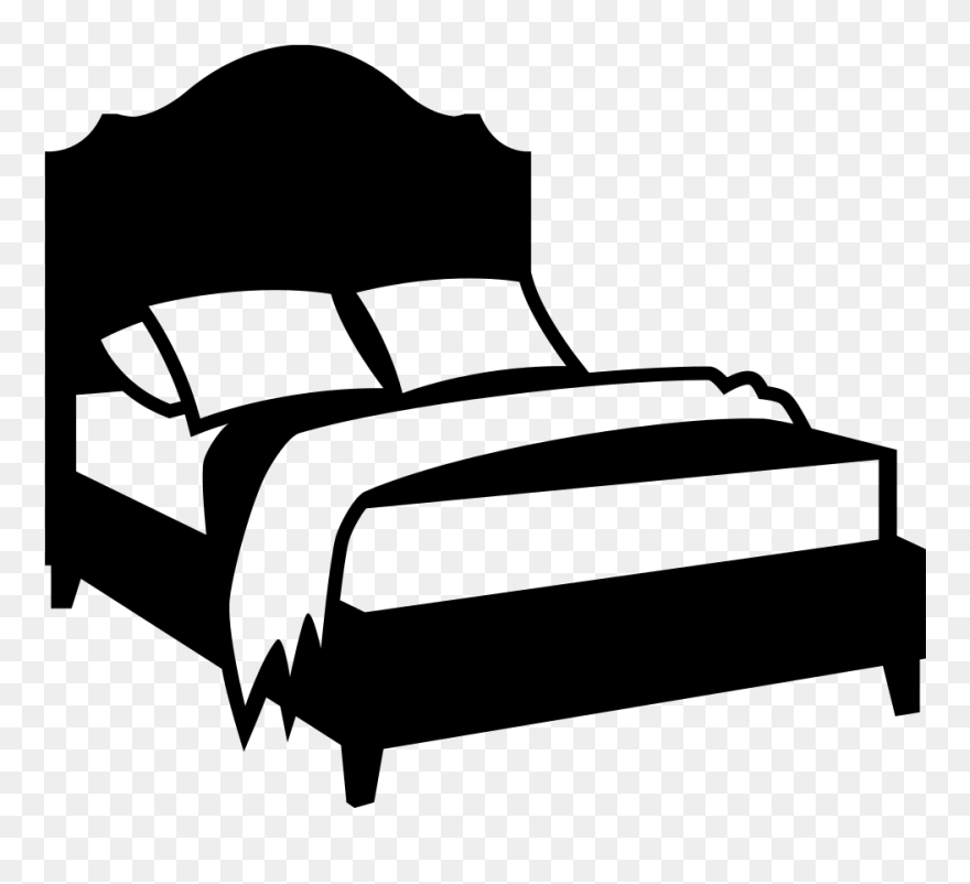 Clipart Bed Black And White - Bed Clipart Png Black And White Transparent Png