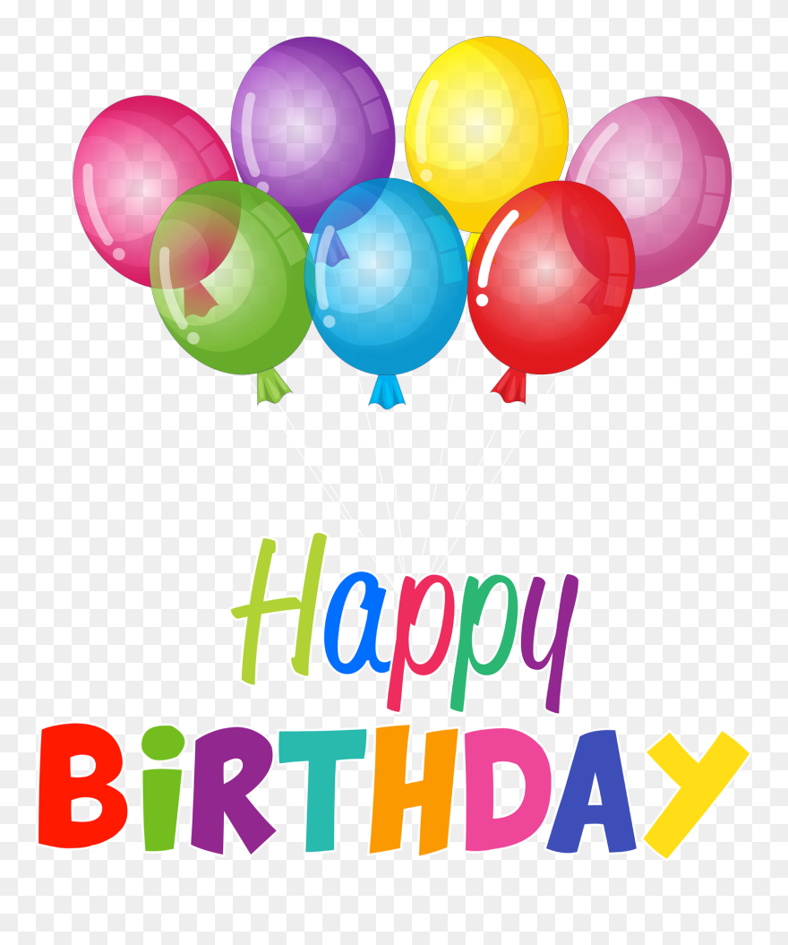 Transparent Balloons Clipart - Happy Birthday Balloons Clipart - Png Download