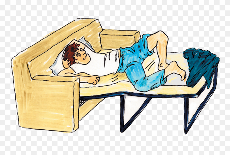 Sleeping Clipart Uncomfortable Bed - Clip Art Bed Uncomfortable - Png Download