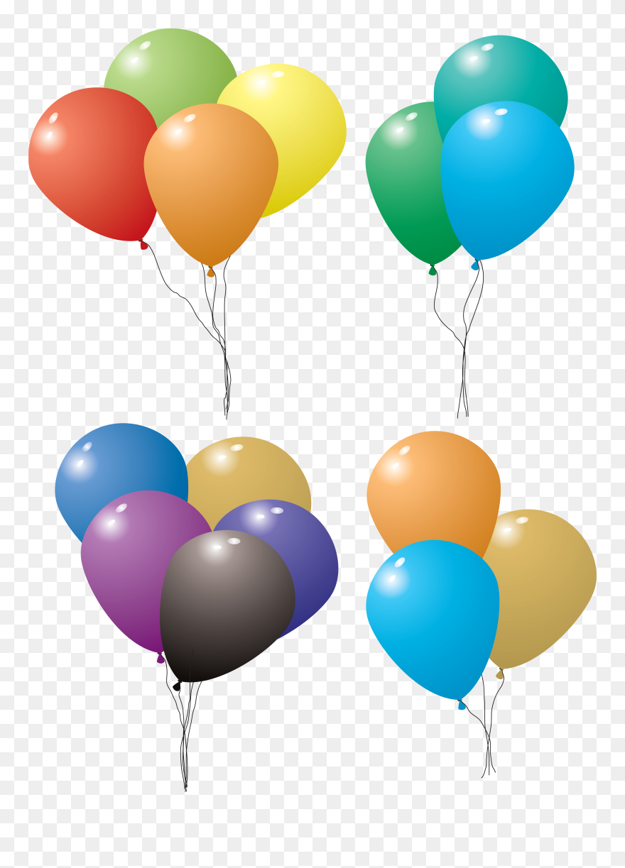 Happy Vector Birthday Balloon - Balloon Set Png Clipart