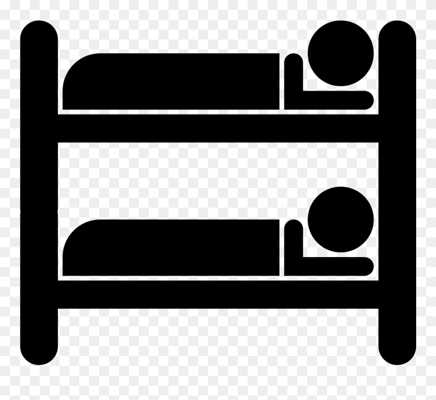 Transparent Bunk Bed Clipart - Hostels Png