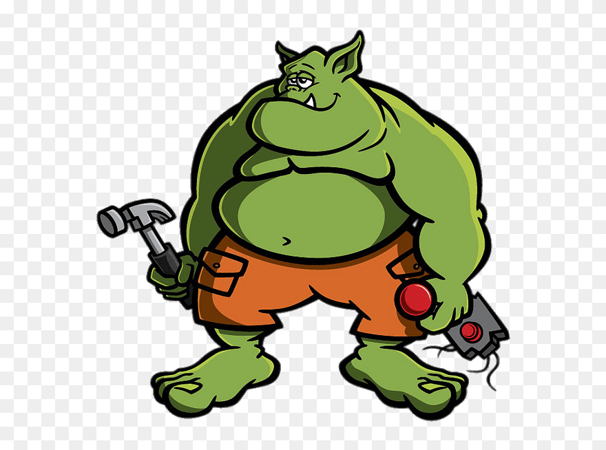 Ogre With Hammer Clip Arts - Clipart Ogre - Png Download