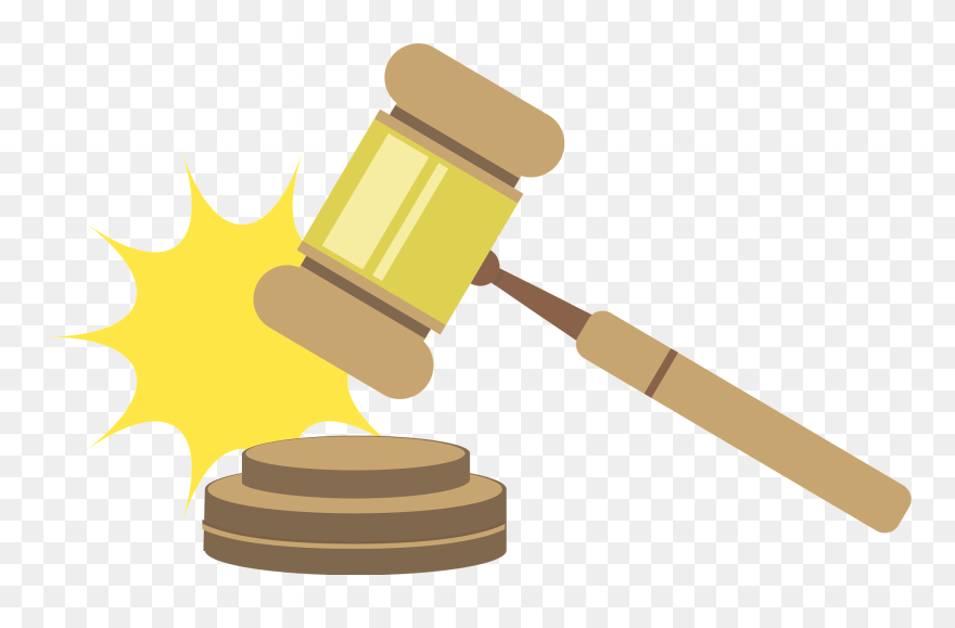 Auction Hammer Gabelle Clipart - オークション ハンマー 画像 フリー - Png Download