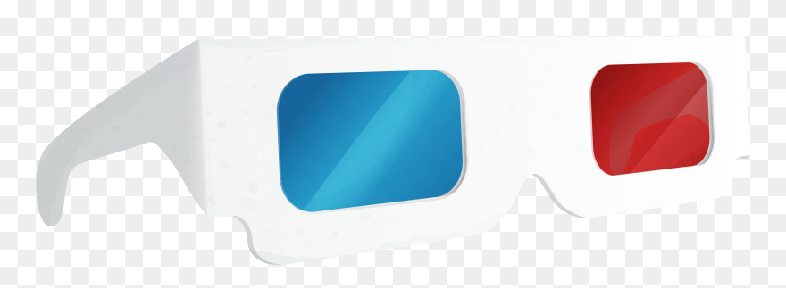 Transparent Glasses Clip Art - Transparent 3d Glasses Png