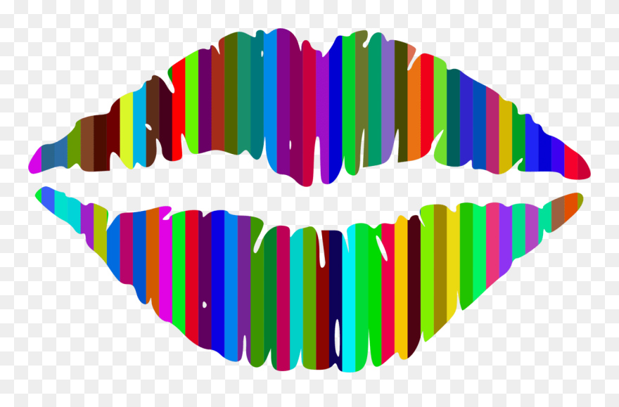 Transparent Kissing Clipart Free - Lip Black And White Clipart - Png Download