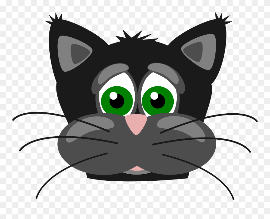 Cartoon Cat Face Clipart - Png Download
