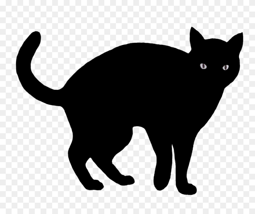Black Cat Clipart 4 Left - Printable Black Cat Halloween - Png Download