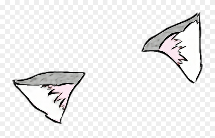 Sticker Image Drawing /m/02csf Clip Art - Drawings Of Cat Ears - Png Download