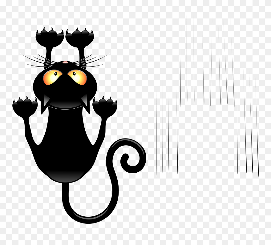 Black And Scratches Transparent Vector Gallery View - Cat Scratching Clipart - Png Download