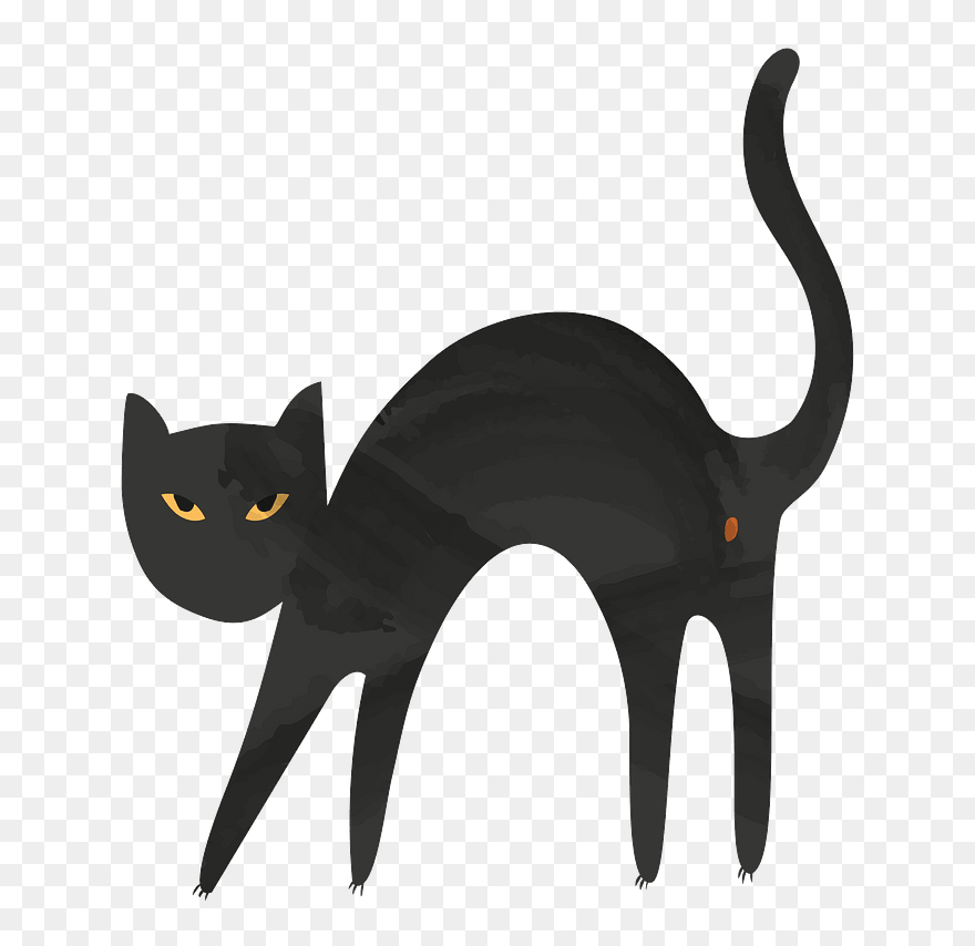 Black Cat Clipart - Black Cat - Png Download