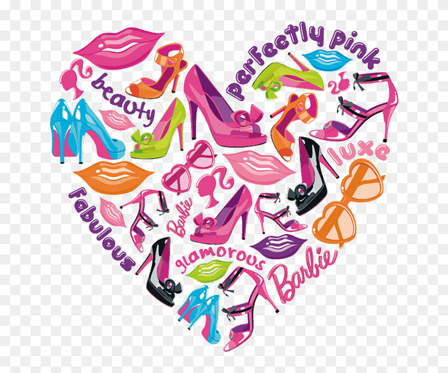 Love Sleeve Barbie Top Spell T-shirt Printed Clipart - Women T Shirt Design Png Transparent Png