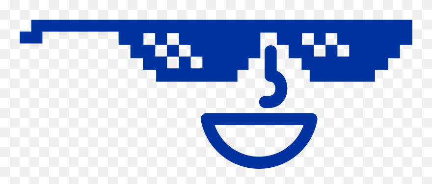 T Shirt Thug Life Sunglasses - Meme Glasses Png Transparent Clipart