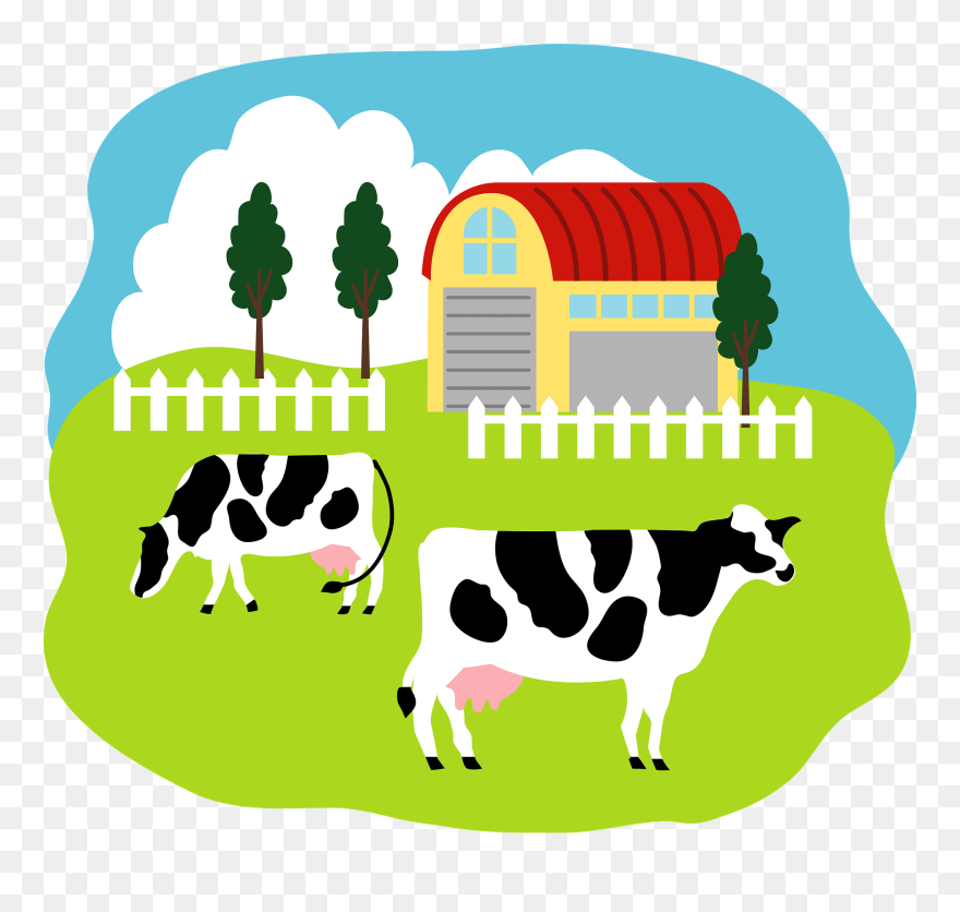 Farm Cattle Clipart - Milk - Png Download