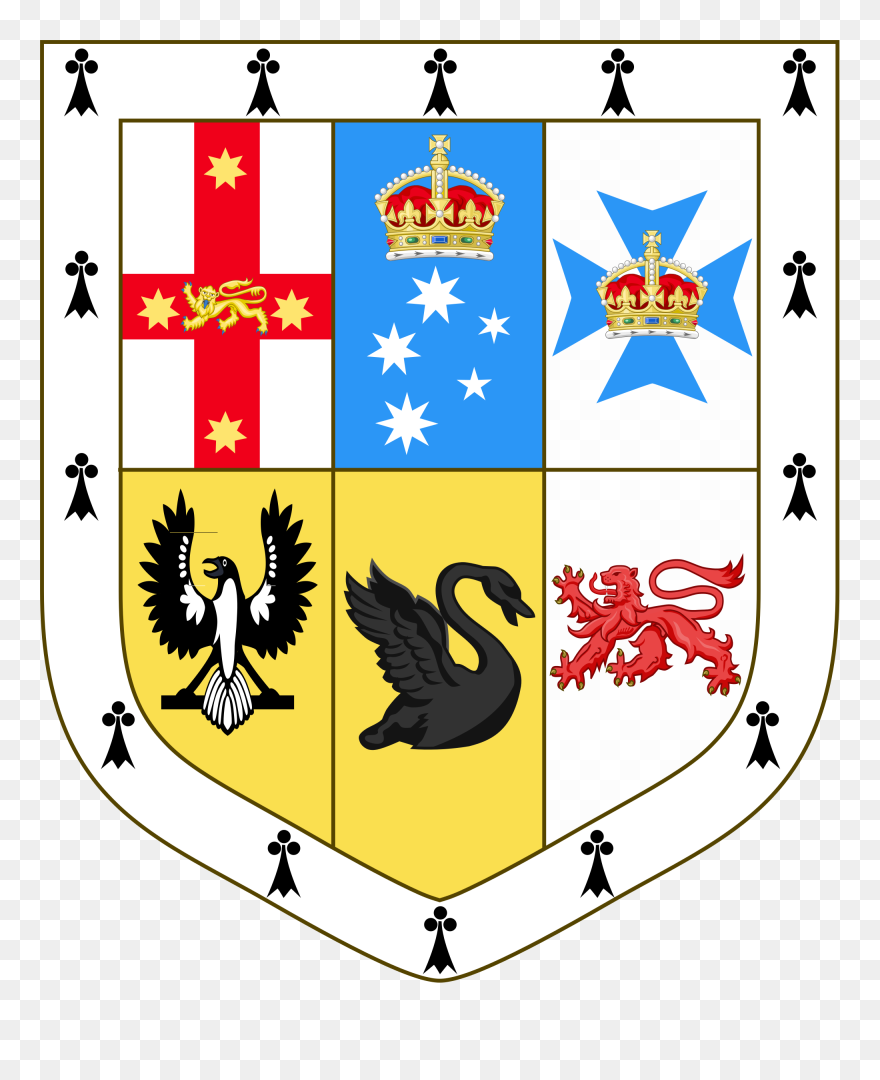 Clip Art File Shield Of The Arms Australia Svg - Australian Coat Of Arms Shield - Png Download