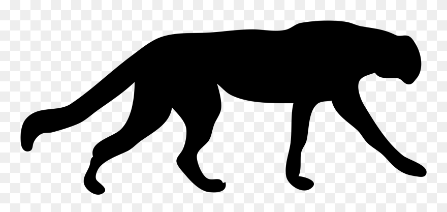 Black Panther,wildlife,puma - Cheetah Clipart Black - Png Download