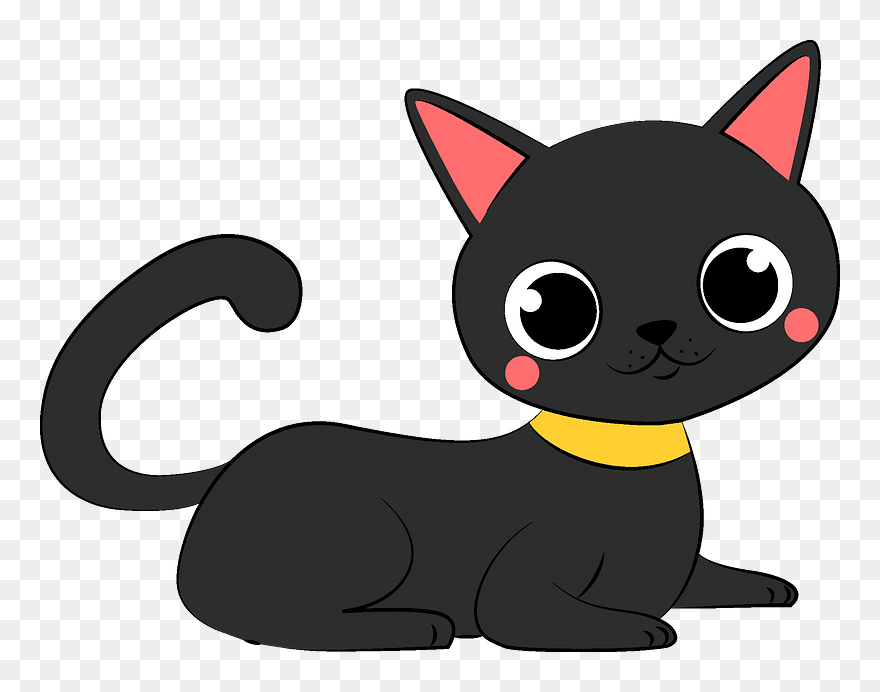 Download Black Cat Clipart - Cartoon - Png Download (#5228626) - PinClipart