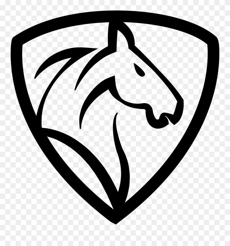 Horse Head In A Shield Comments - Horse Head Outline Png Clipart