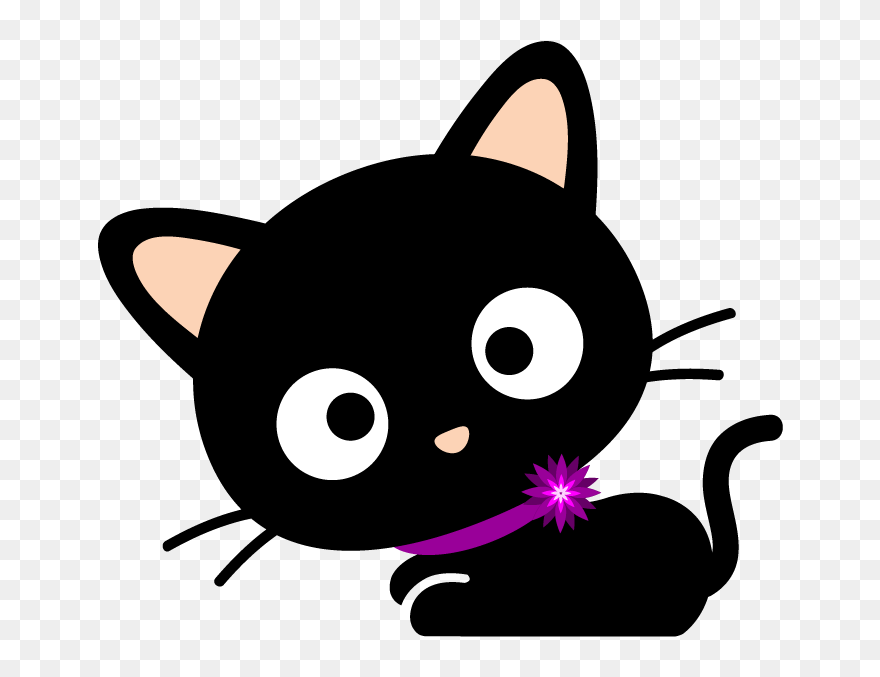 Black Cat Clipart Chococat - Dibujos De Gatos Tiernos - Png Download