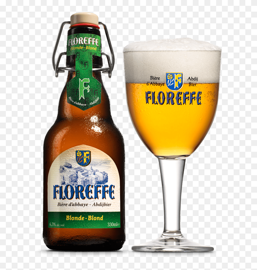 Floreffe Beer Blonde With Glass Clip Arts - Floreffe Beer Ár - Png Download